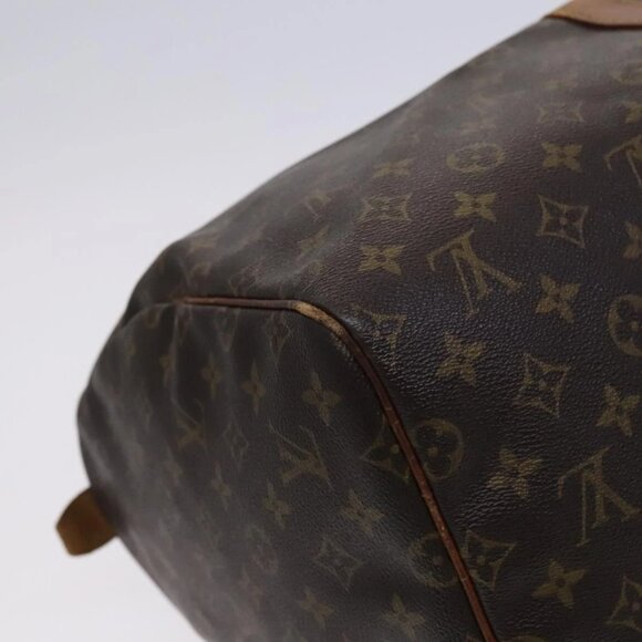 LOUIS VUITTON Monogram Keepall 55 Boston Bag M41424 LV Auth MY147 - Picture 4 of 16